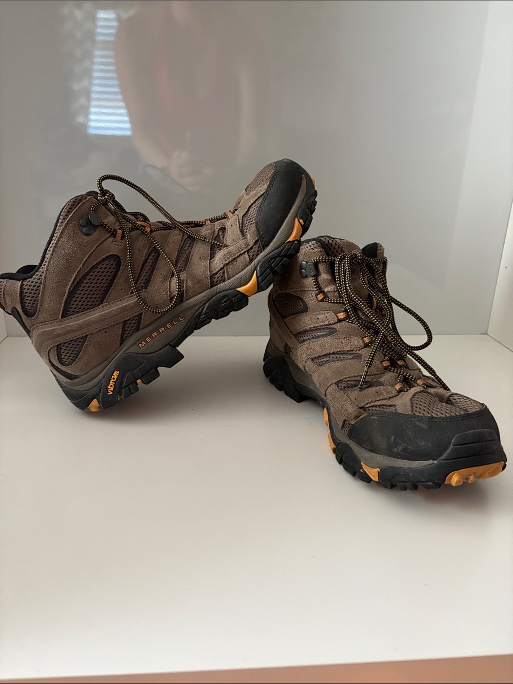 Merrell Men's Brown and Orange Trail Hiking Boots